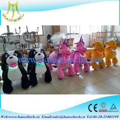 Chine Hansel hot selling kids plush eletric motorizd  animal for shopping amusent park mall animal scooter ride led necklace fournisseur