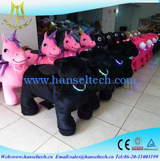 Chine Hansel battery operated coin op game ride electric toys amusement park stuffed animal unicorn on wheels for sales fournisseur