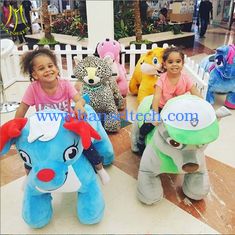 Chine Hansel 2017 game room equipment  plush electric coin operated animal motorized ride for mall fournisseur