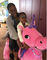 Hansel 2018 indoor amusement equipment riding bike plush animal toy with music fournisseur