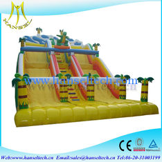 Chine Hansel attractive kids amusement park games inflatable climbing wall with slide fournisseur