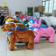 Chine Hansel mini carousel rides for sale unicorn motorized plush animal hot sale ce factory animal scooter amusement ride fournisseur