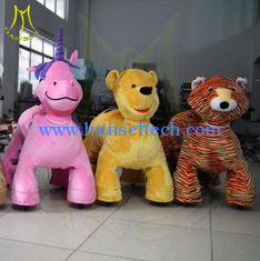 Chine Hansel  stuffed animal unicorn on wheels coin operate game machinefalgas kiddy ride kids amusement rides fournisseur
