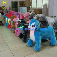 Chine Hansel electric rideable animal coin operated dragon ride walking family entertainment center riding cow toys for kids fournisseur