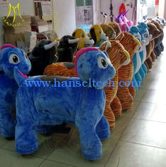 Chine Hansel kids playground equipment helicopter soft animal scooter rides cars coin electric swings stuffed animal scooter fournisseur