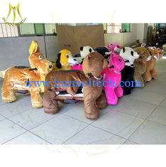 Chine Hansel coin operated kiddie rides for sale plush unicorn electric scooter cow electric motorized scooter with battery fournisseur