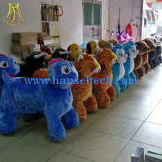 Chine Hansel rich toys rocking horse amusment rides for sale unicorn motorized plush animal coin operated kiddie rides fournisseur