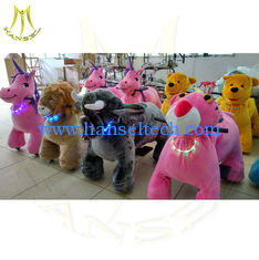 Chine Hansel zoo riders at the mall electric dog walking machine amusement arcade games giant plush animals kids riding fournisseur