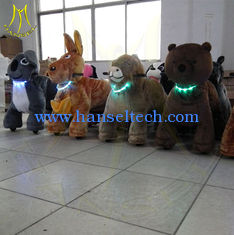 Chine Hansel giant plush animals kids ridingmechanical walking animal bike coin operated car kids ride on car kiddy ride fournisseur