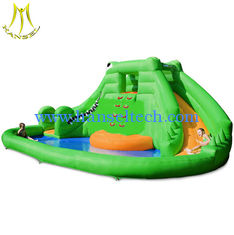 Chine Hansel outdoor games water slide giant inflatable with pool for amusement park fournisseur