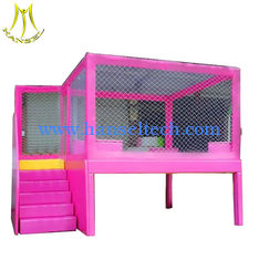 Chine Hansel children soft game indoor wooden playhouse indoor playhouse with slide fournisseur