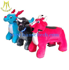 Chine Hansel popular carnival games plush electric ride on animals with 4 wheels fournisseur