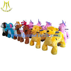 Chine Hansel shopping mall animal large plush ride toy on wheels plush animal electric scooter fournisseur