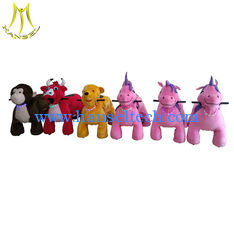 Chine Hansel four wheel battery powered plush animal with light  kids electric rides for sale fournisseur