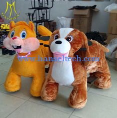 Chine Hansel high quality battery operated 4 wheels scooter motorized plush riding animals with batttery indicator fournisseur