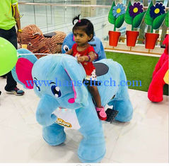 Chine Hansel  indoor kids coin operated animal joy ride shopping mall adult plush animal riding fournisseur