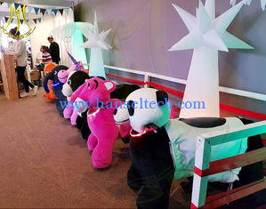 Chine Hansel children fun birthday party games plush toy kid rides on animals fournisseur