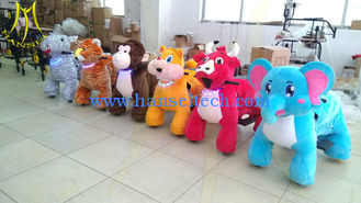 Chine Hansel factory price motorized plush riding animals toy horse on 4 wheels fournisseur