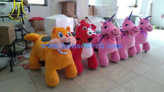 Chine Hansel  2018 kids amusement park factory plush stuffed animals on wheels fournisseur
