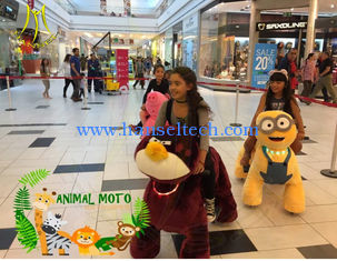 Chine Hansel furry animal christmas horse plush ride on animal toy with coin fournisseur