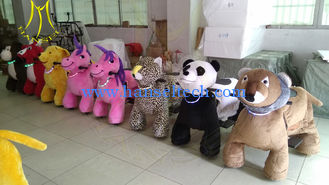 Chine Hansel  2018 new design animal electric ride large plush ride toy with coin for sales fournisseur