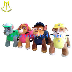 Chine Hansel latest Christmas animal dog scooter with coin plush electric moving paw patrol mountables for kids fournisseur