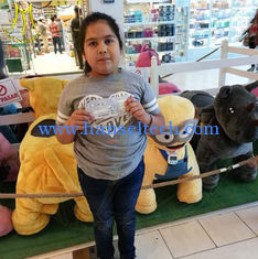 Chine Hansel attractive toys kids unicorn motorized plush animal ride for mall fournisseur