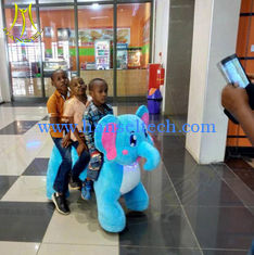 Chine Hansel kids ride on walking coin operated motorized plush riding animals fournisseur
