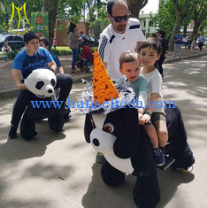 Chine Hansel plush animal walking toy unicorn toy horse on wheels for kids fournisseur