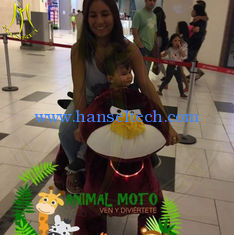 Chine Hansel amusement park motorized coin operated plush animal plush electric ride fournisseur