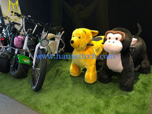 Chine Hansel coin operated plush kids dinosaur park animales mountables in mall fournisseur