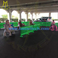 Chine Hansel electronic funny battery operated kids ride on plush horse for park fournisseur