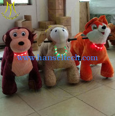 Chine Hansel amusement park children coin operated plush horse pony scooter ride fournisseur