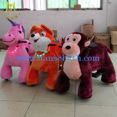 Chine Hansel wholesales electric walking unicorn plush toy animales scooters for mall fournisseur
