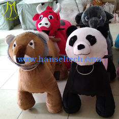 Chine Hansel  2019 ride for kids plush stuffed electric coin operated ride animals on wheels fournisseur