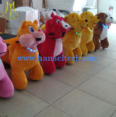 Chine Hansel  hot sell stuffed animals unicorn motorized plush animal unicorn bike rides with wheels fournisseur