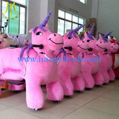 Chine Hansel  shopping mall child battery ride unicorn motorized plush animal rocking horses for adults fournisseur