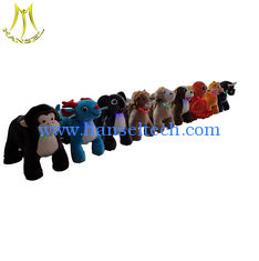 Chine Hansel  latest safari kids animal rides motorized plush riding animals for party rent fournisseur