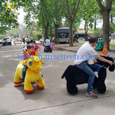 Chine Hansel hot selling kids outdoor funfair coin operated electric plush animal scooters in mall fournisseur