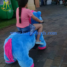 Chine Hansel high attractive kid amusement park trains rides for sale coin game stuffed animal party motorized ride for party fournisseur