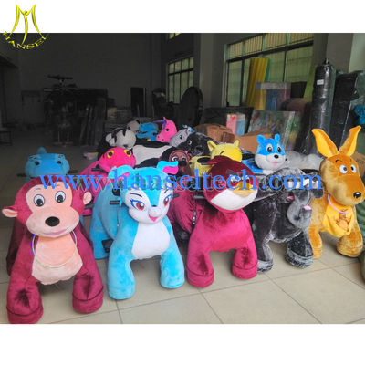 Hansel coin operated rechargeable battery walking animal happy rider toys on wheel fournisseur
