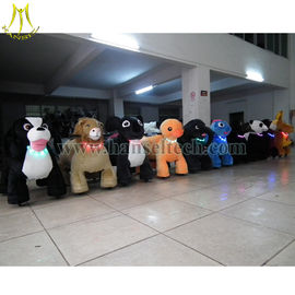 Hansel 2016 high quality coin operated ride on costumes 12 volt ride on toys style plush animal electric scooter fournisseur