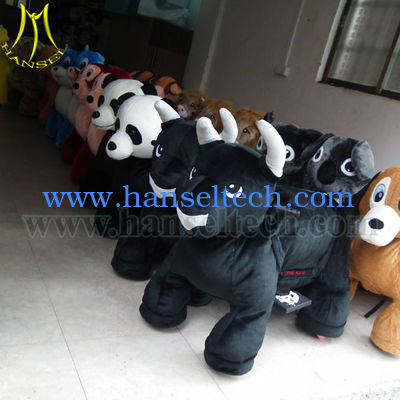 Hansel Best selling Guangzhou Mechanical Animal Ride Plush Toys On Wheels Stuffed Animal Rides fournisseur