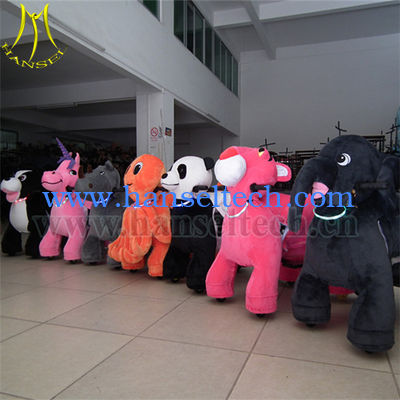 Hansel Hot Sale 12v Battery Plush Animal Rides For Mall Zippy Pets Rides fournisseur