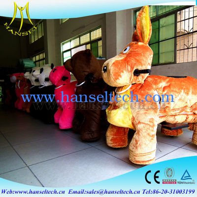 Hansel playground equipment rocking commercial kids rides coin operated dragon ride walking stuffed animal scooter ride fournisseur