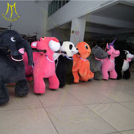 Hansel coin operated kiddie rides for sale plush unicorn electric scooter cow electric motorized scooter with battery fournisseur