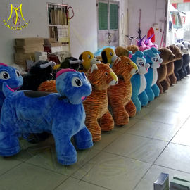 Hansel rich toys rocking horse amusment rides for sale unicorn motorized plush animal coin operated kiddie rides fournisseur