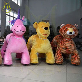 Hansel plush electrical animal toy kiddie rides inexpensive amusement park rides rideable indoor amusement park games fournisseur