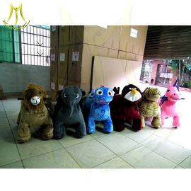 Hansel plush electric horse toy amusement ride manufacturers giant animals kids riding kid animal scooter rider fournisseur