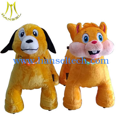 Hansel latest coin operated plush motorized animals for amusement park fournisseur